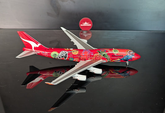 1:400 Qantas Boeing 747-400 “Wunala Dreaming GE engine” JC Wings