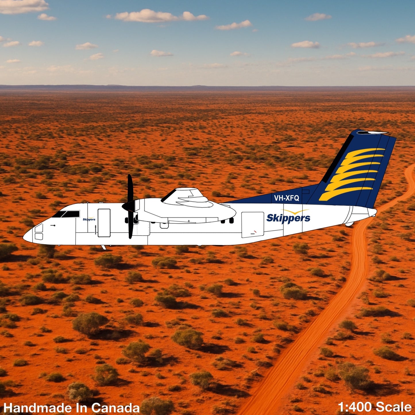 Pre-order* 1:400 Skippers Aviation Dash 8 Q100 3D Design Deck