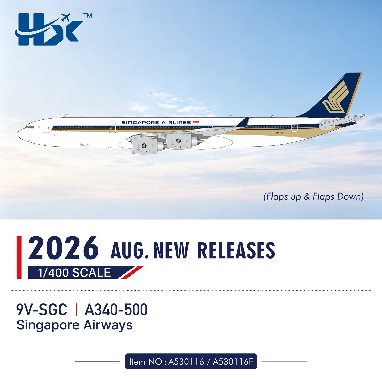 Pre-order 1:400 Singapore Airlines A340-500 9V-SGC HX Models