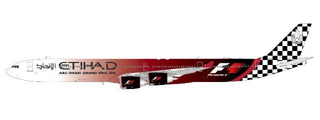 Pre-order 1:400 Etihad Airways A340-600 “Formula 1” JC Wings Future Release*