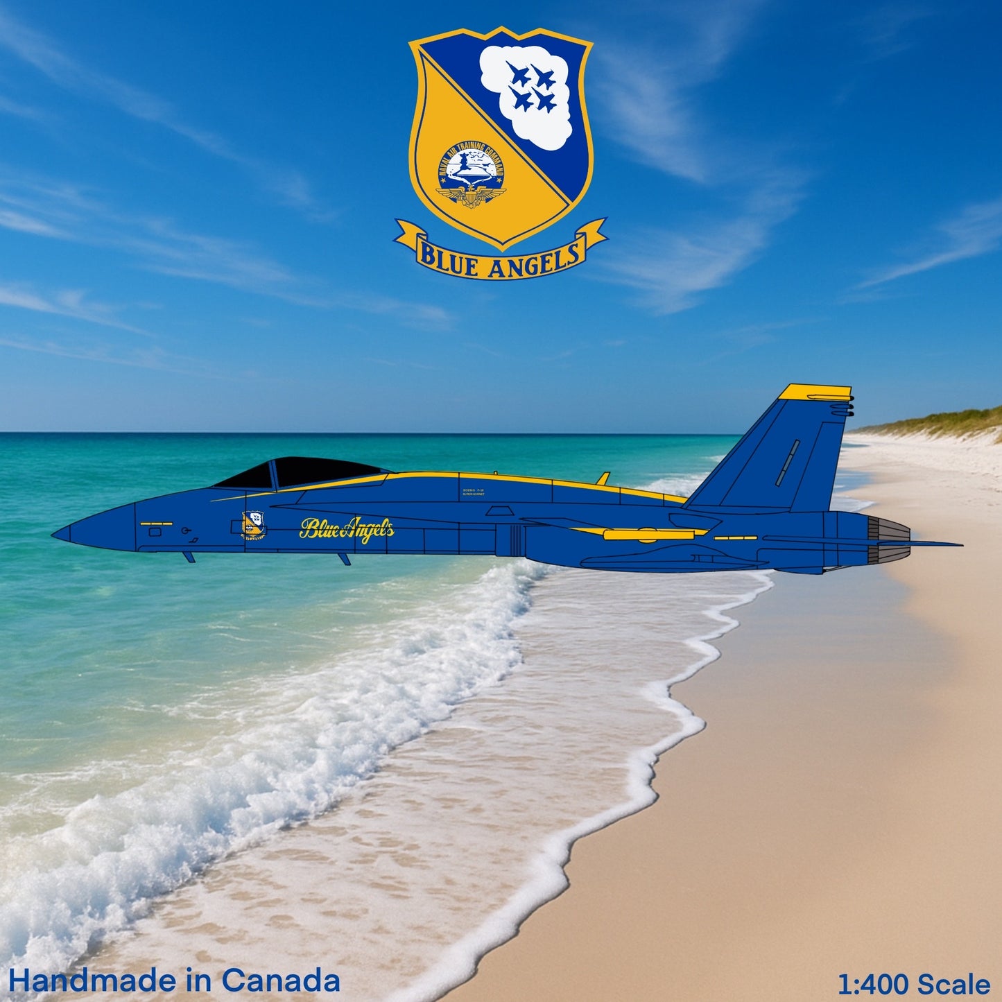 Pre-order* 1:400 Blue Angels F-18 “Interchangeable Tails” 3D Design Deck
