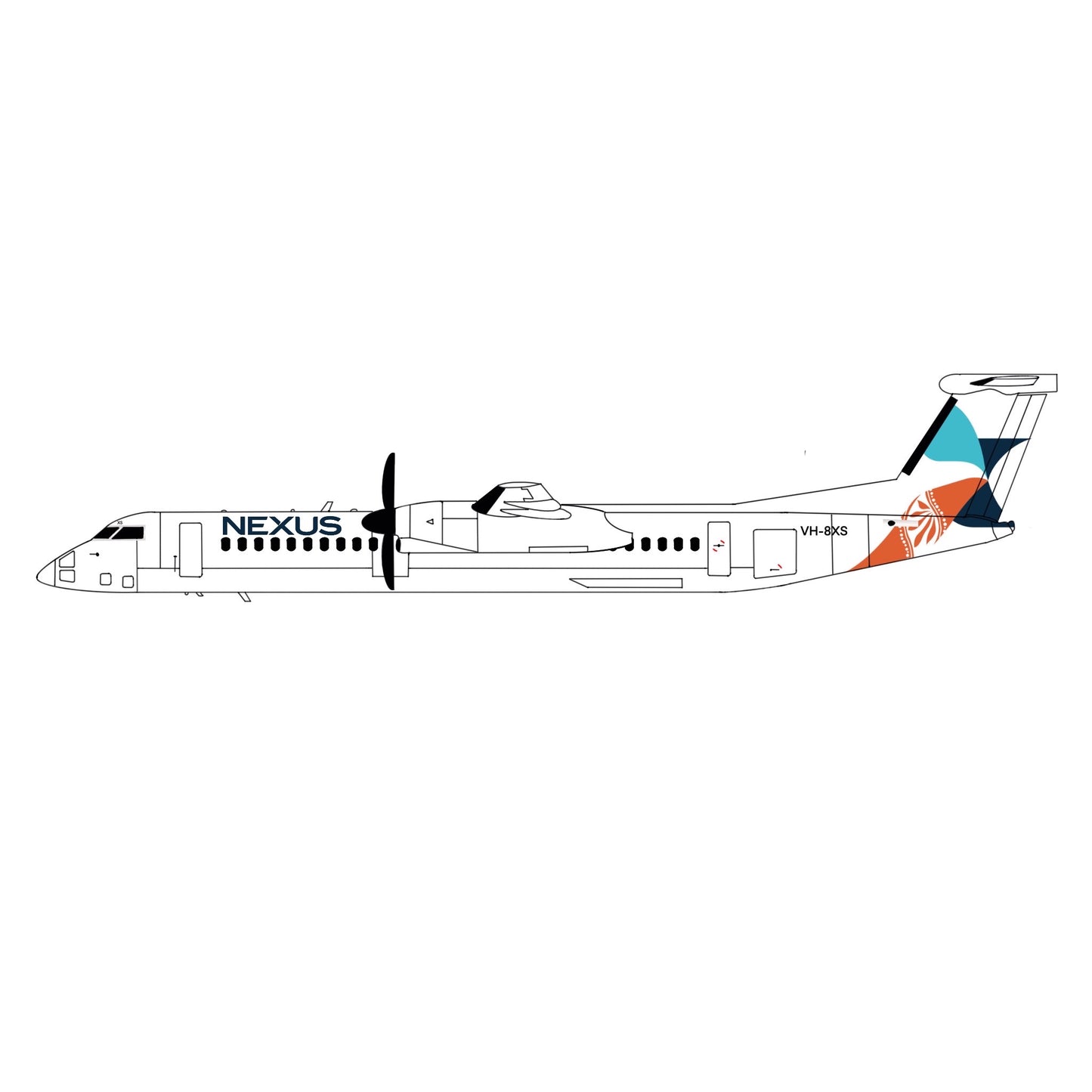 Pre-order* 1:400 Nexus Airlines Dash 8 Q400 3D Design Deck