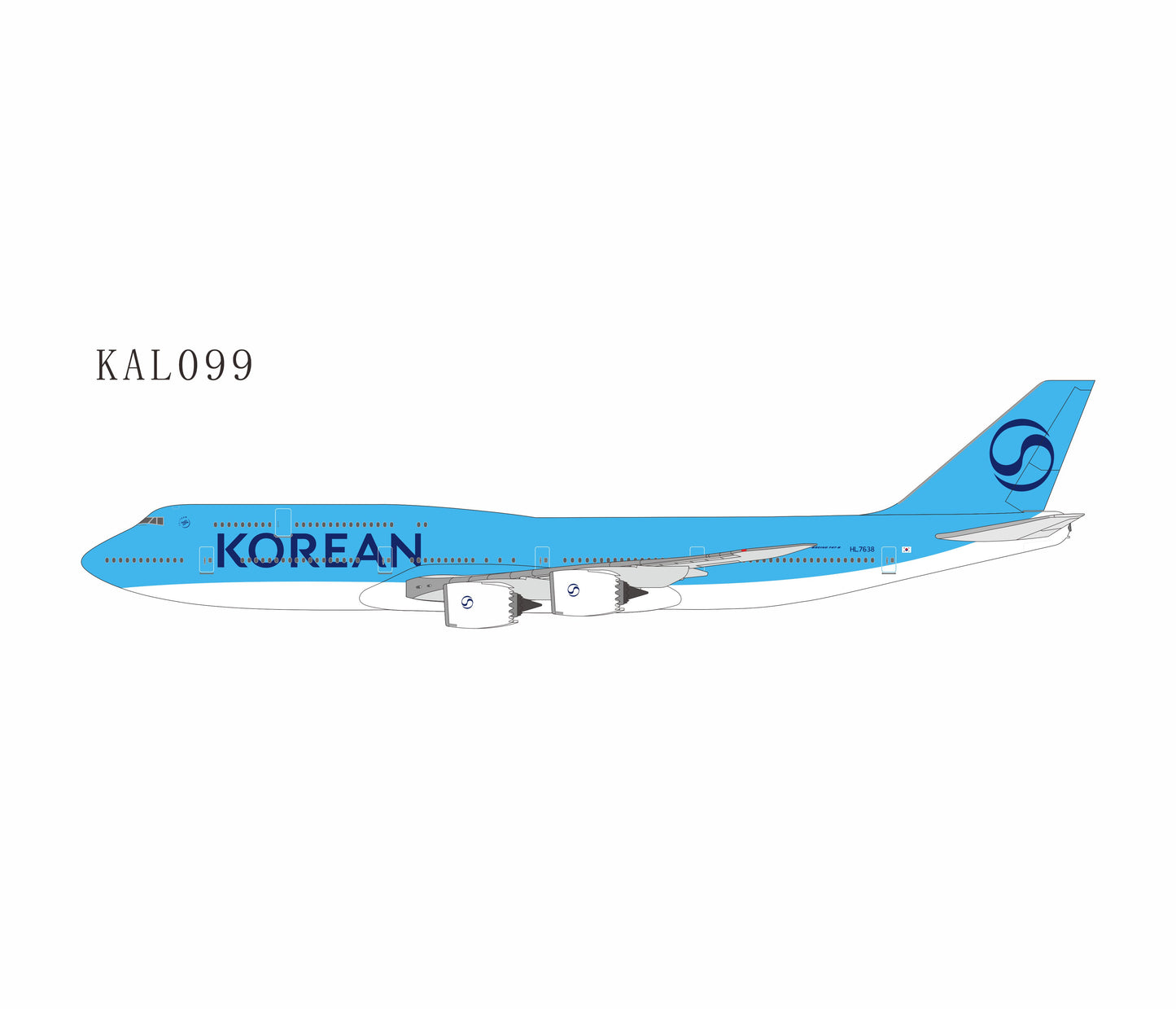 Pre-order 1:400 Korean Air 747-8 HL7683 NG Models LITE