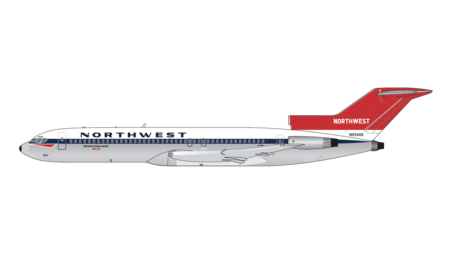 Preorder 1:400 Northwest Orient AL B727-200 Gemini Jets