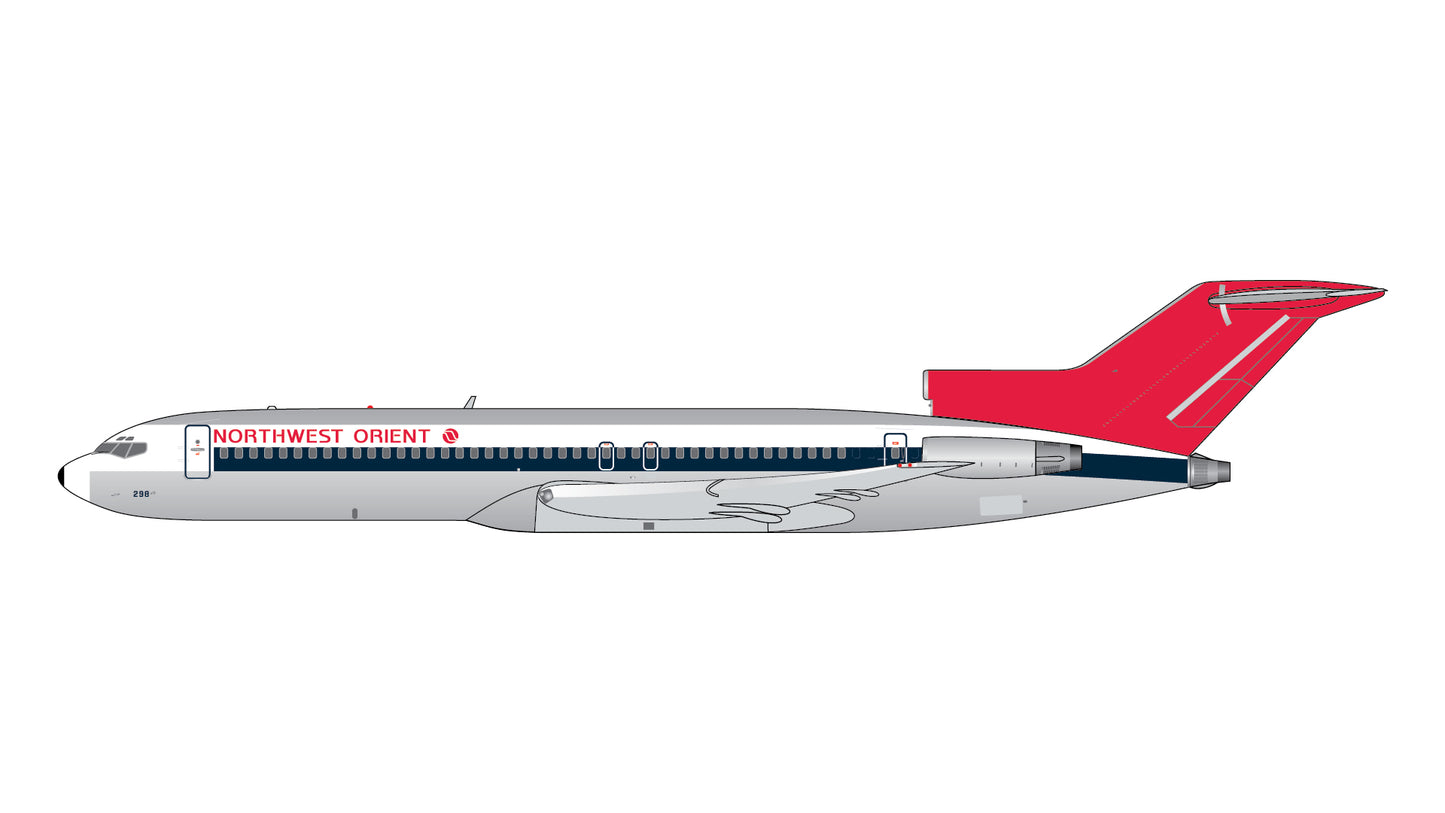 Preorder 1:400 Northwest Orient B727-200 N298US “1980s Thermometer Livery” Gemini Jets