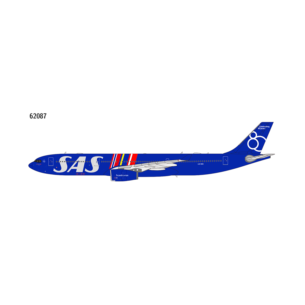 Pre-order 1:400 SAS Scandinavian A330-300 “80 Years” NG Models