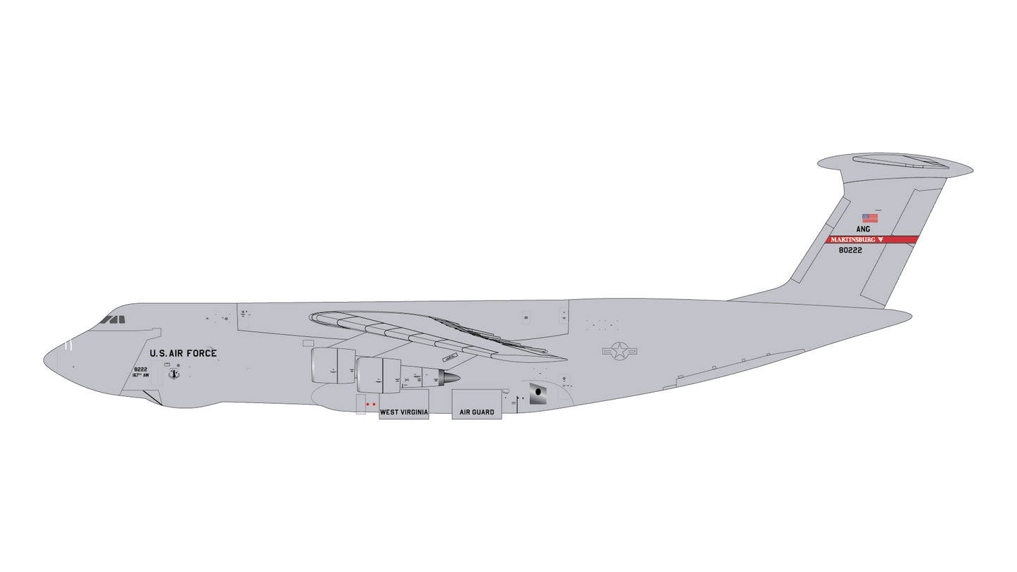 Preorder 1:400 USAF Boeing C-5A “Martinsburg W. Va. Air Guard” Gemini Macs