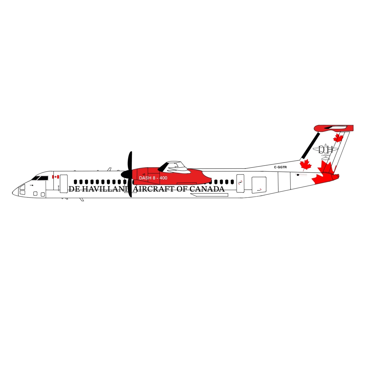 Pre-order* 1:400 De Havilland Aircraft of Canada Dash 8 Q400 3D Design Deck