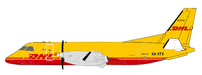 Pre-order 1:400 DHL Saab 340A JC Wings FUTURE RELEASE