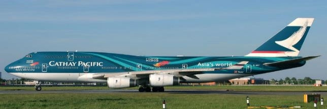 Pre-order 1:400 Cathay Pacific B747-400 “Asia’s World City” Flaps Down* JC Wings