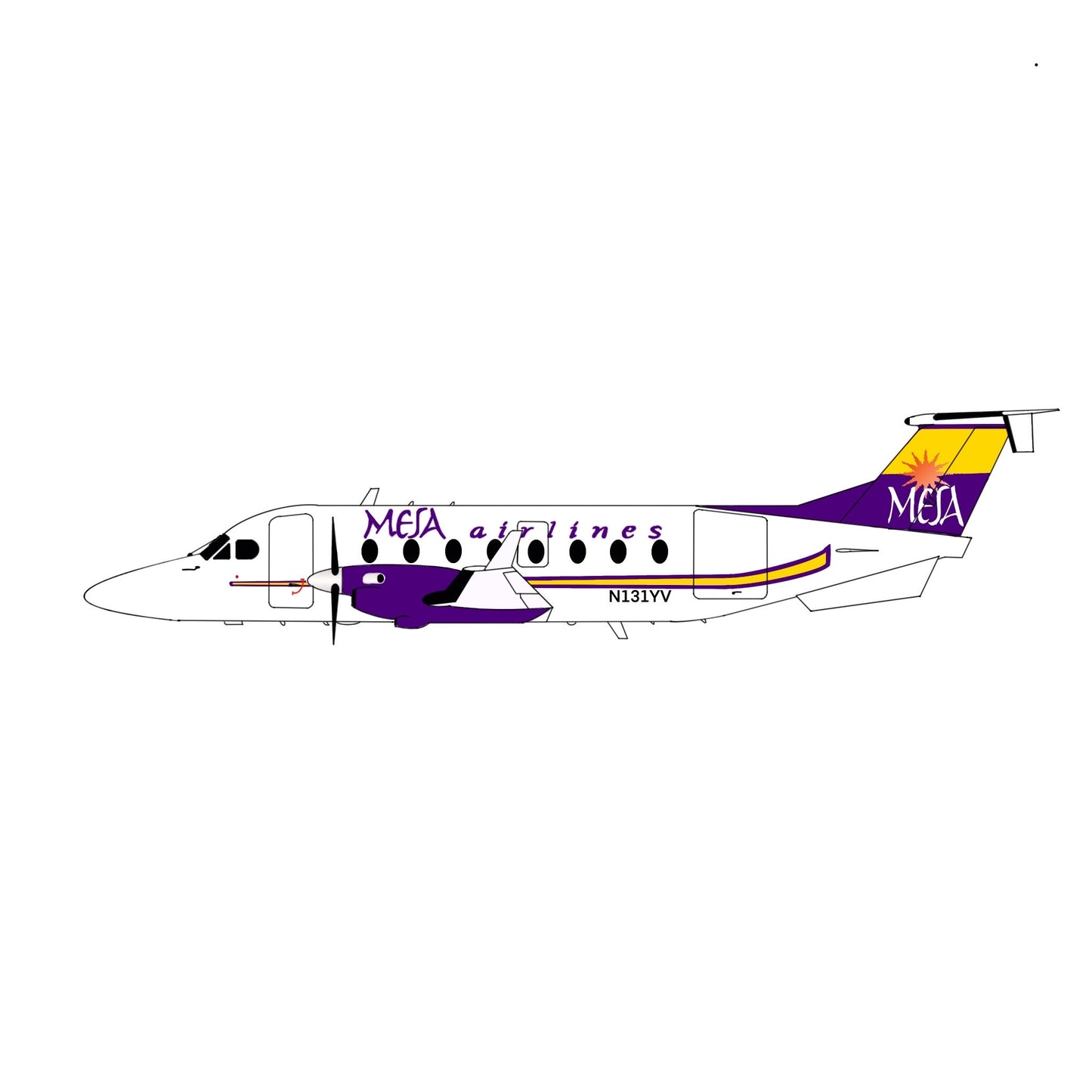Pre-order* 1:400 Mesa Airlines Beechcraft 1900D 3D Design Deck