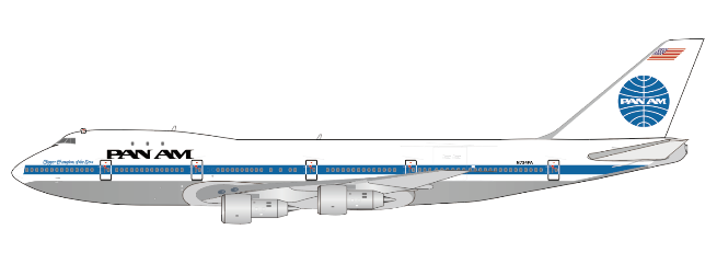 Pre-order 1:400 Pan Am B747-100 "Clipper Champion of the Seas" JC Wings