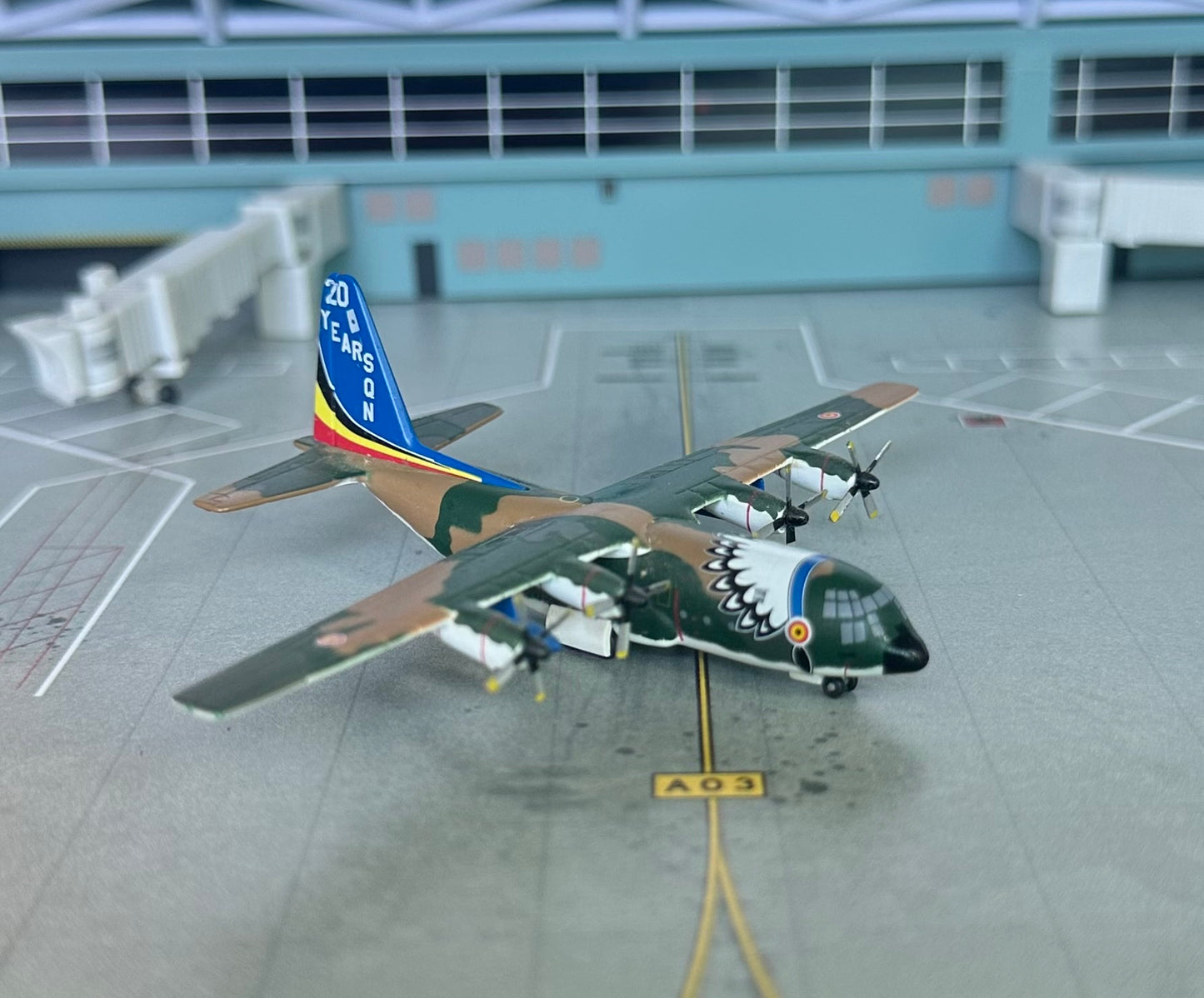 1:400 Belgian Sowcial 20 Years Lockheed C-130H Hercules Gemini Macs