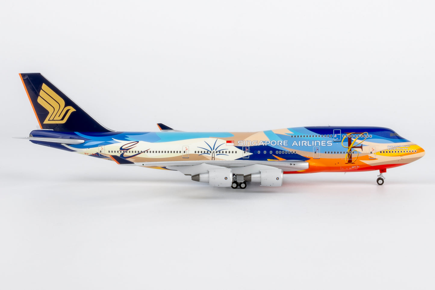 1:400 Singapore Airlines B747-400 9V-SPK “Tropical Livery” NG Models