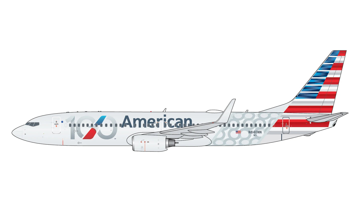 Preorder 1:400 American Airlines B737-800 “100 Years” Gemini Jets