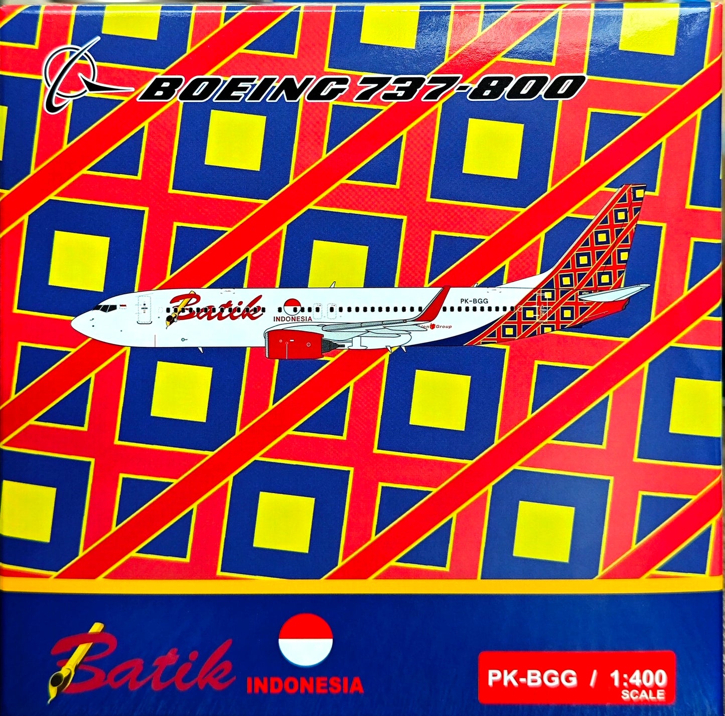 Pre-order 1:400 Baltik Indonesia B737-800 PK-BGG Pandamodel