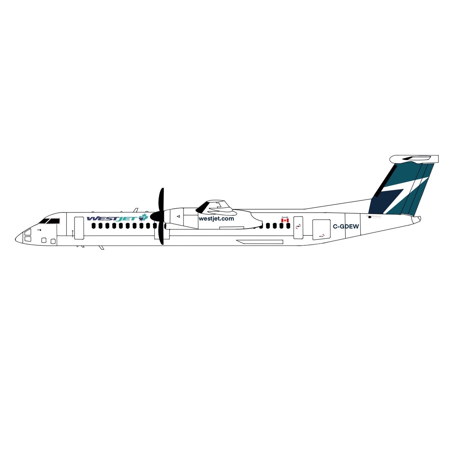 Pre-order* 1:400 WestJet Encore Dash 8 Q400 3D Design Deck