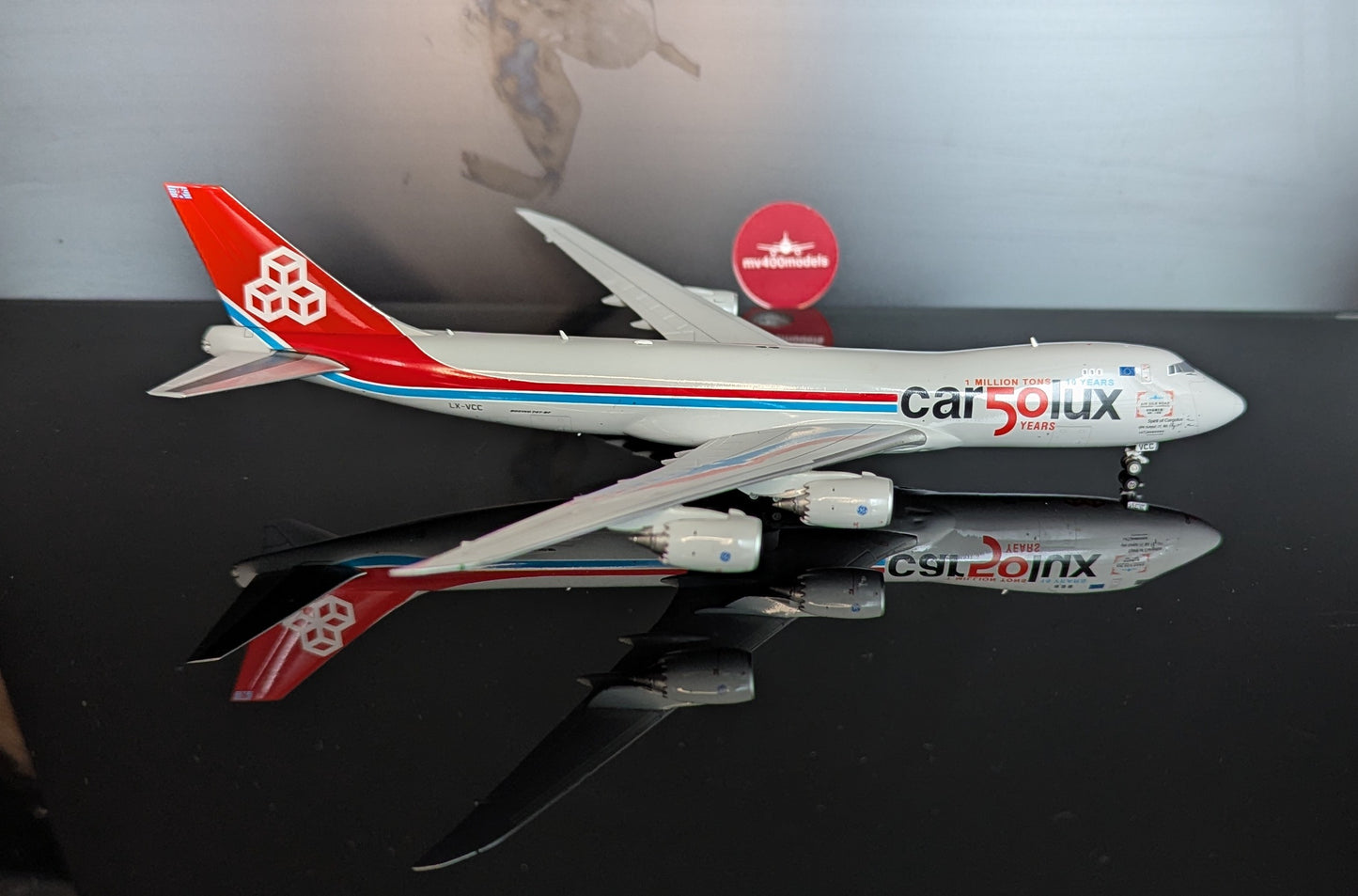 1:400 Cargolux B747-8F “car50lux Air Silk Road” Small Titles” JC Wings