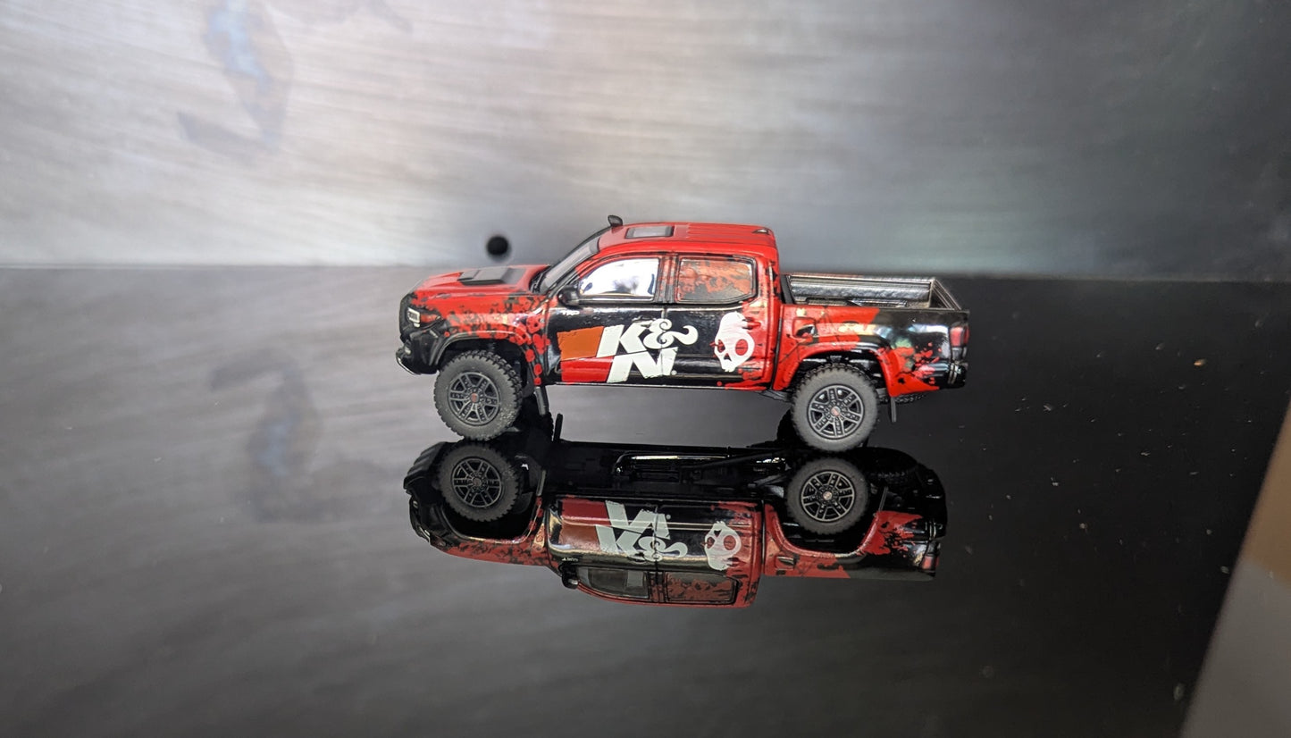 1/64 Toyota Tacoma Red K&N Unique Model -Diecast Model Car