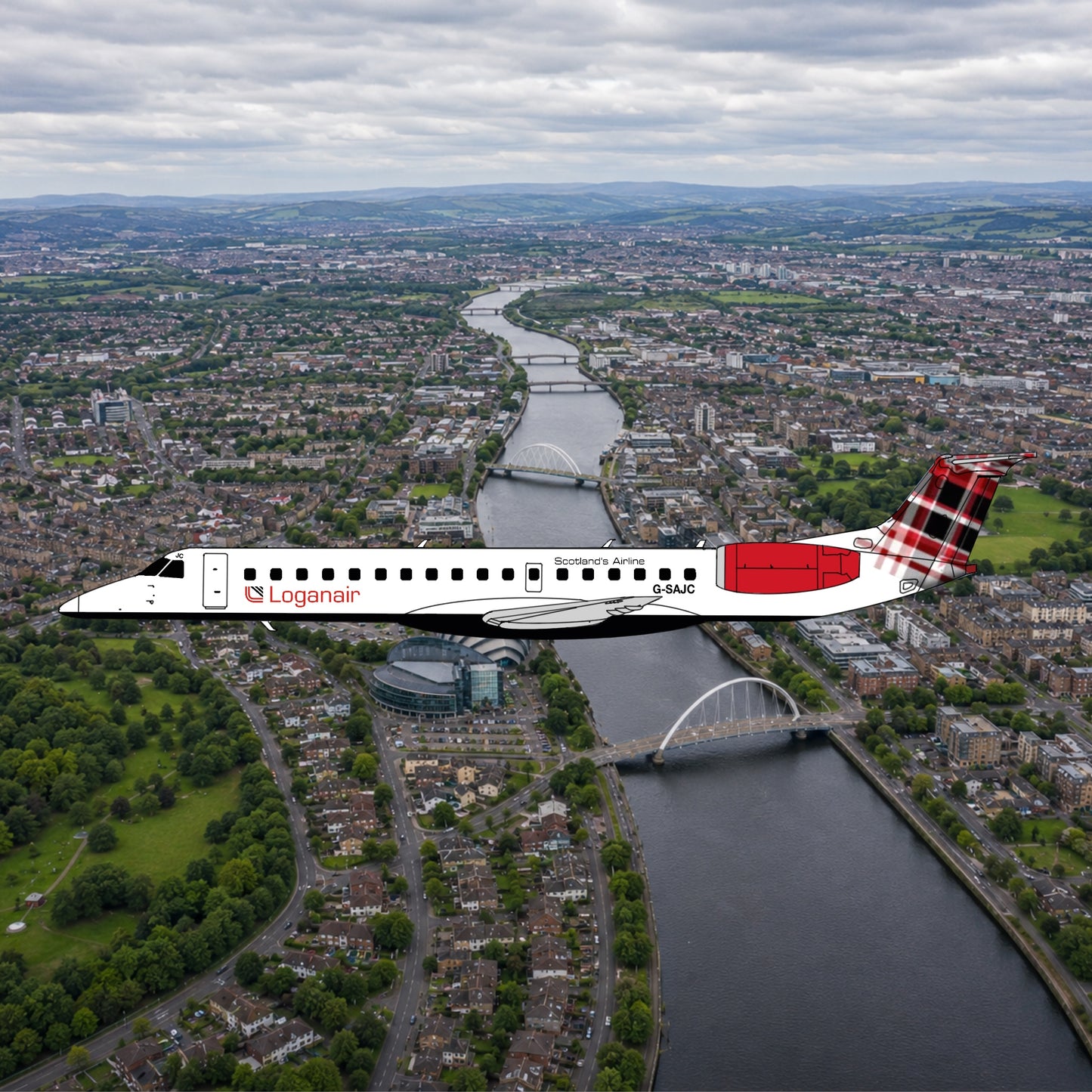 Pre-order* 1:400 Loganair Embraer E145 3D Design Deck