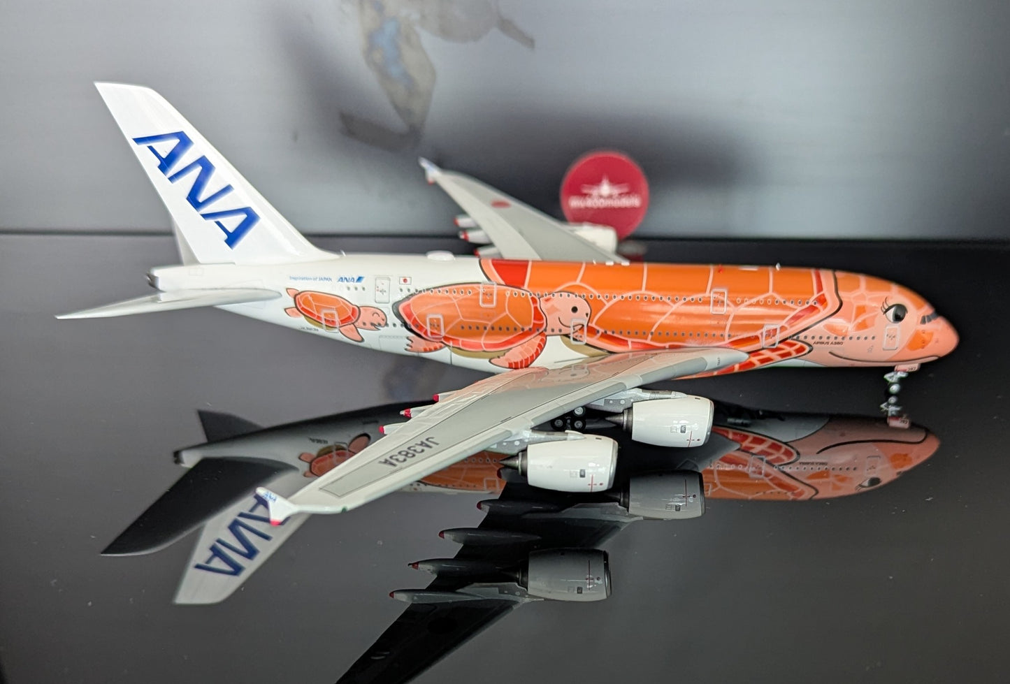 Restock* 1:400 ANA All Nippon Airways A380-800 “Fly Honu Orange” Aviation 400