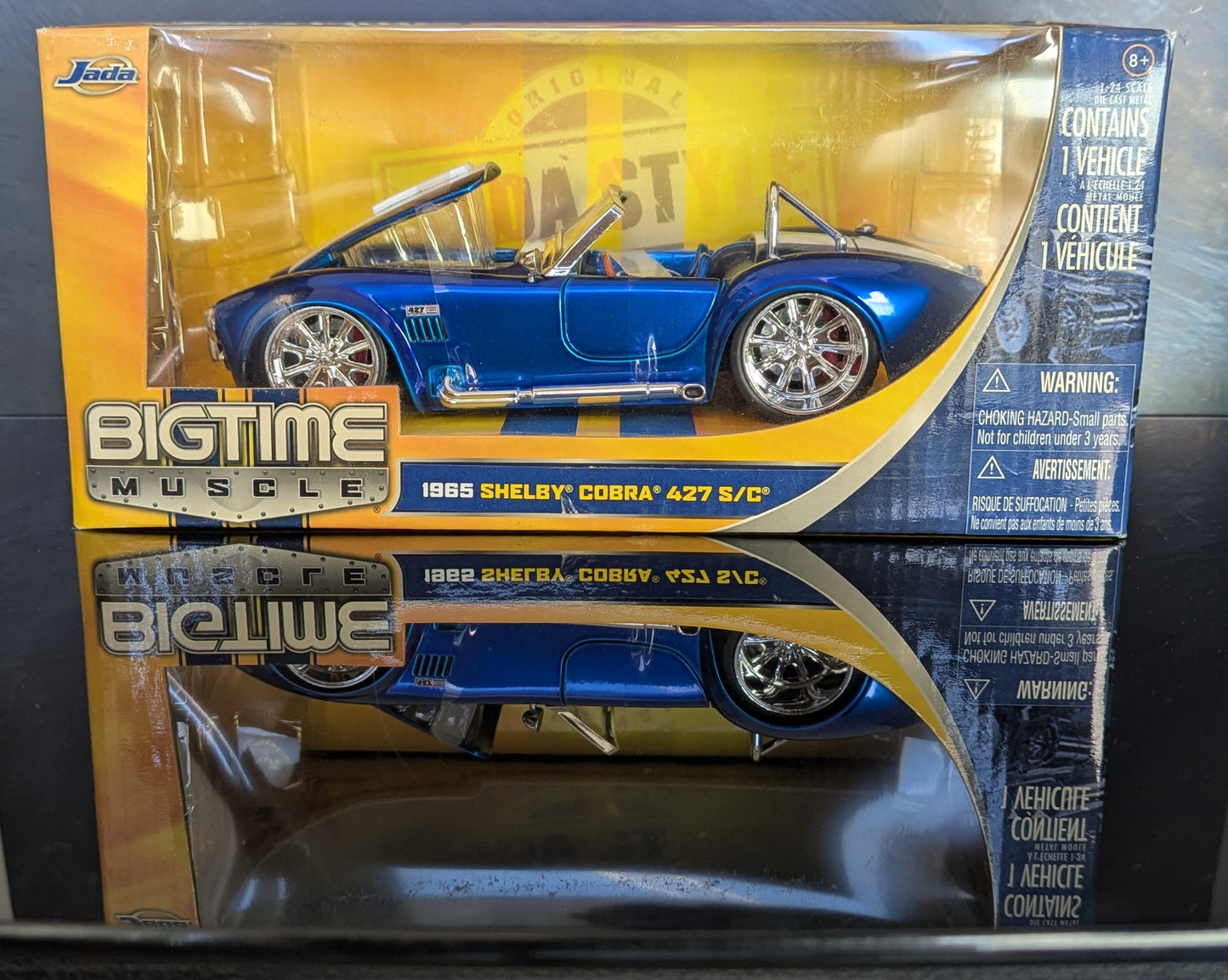1/24 BIGTIME Muscle 1965 Shelby Cobra 427 "DUB City" Jada Toys -Diecast Model Car
