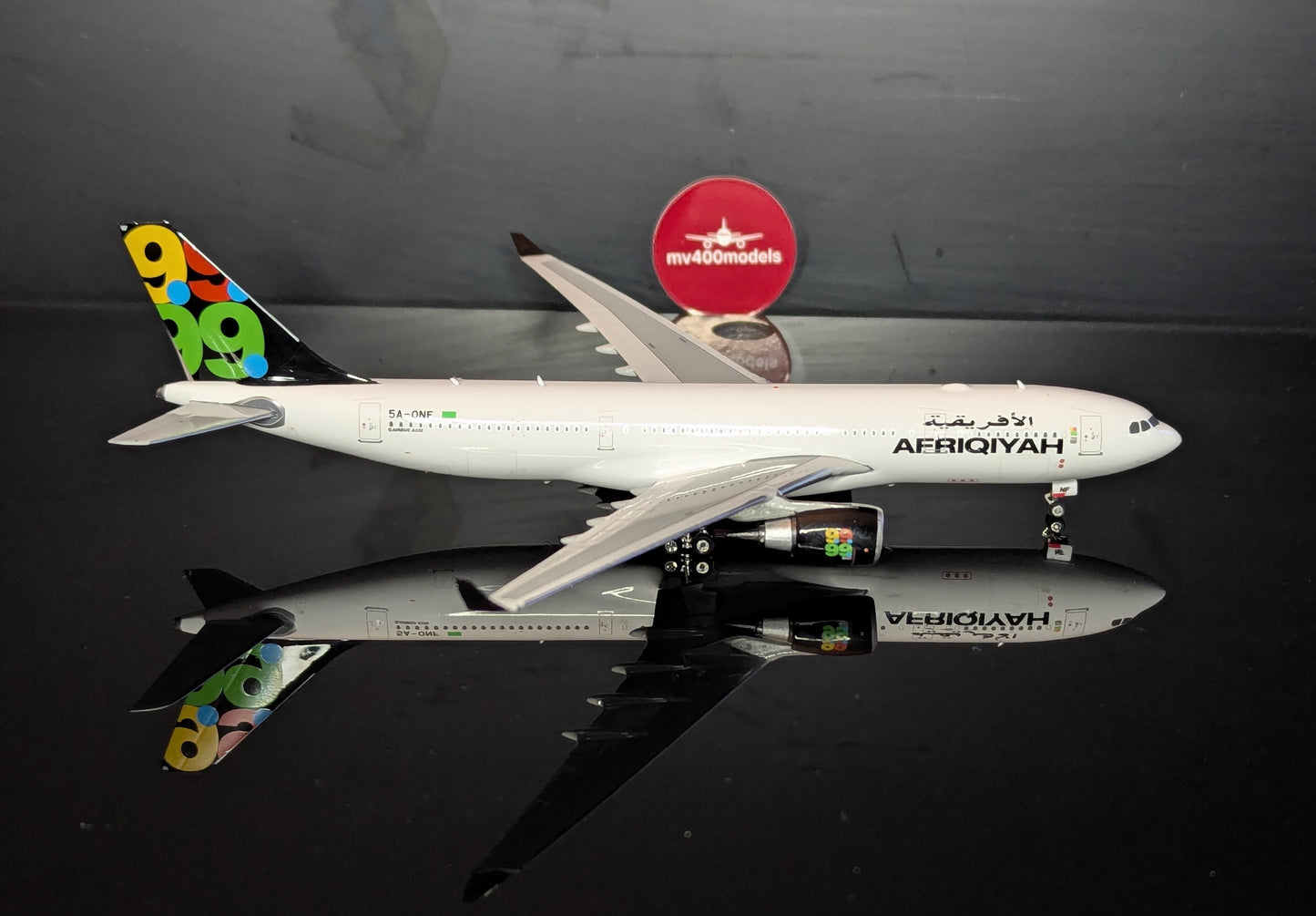 1:400 Afriqiyah A330-200 “Green Libyan Flag” Phoenix Models