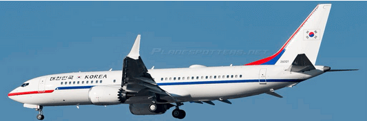Pre-order 1:400 Government of South Korea B737 Max 8 JC Wings