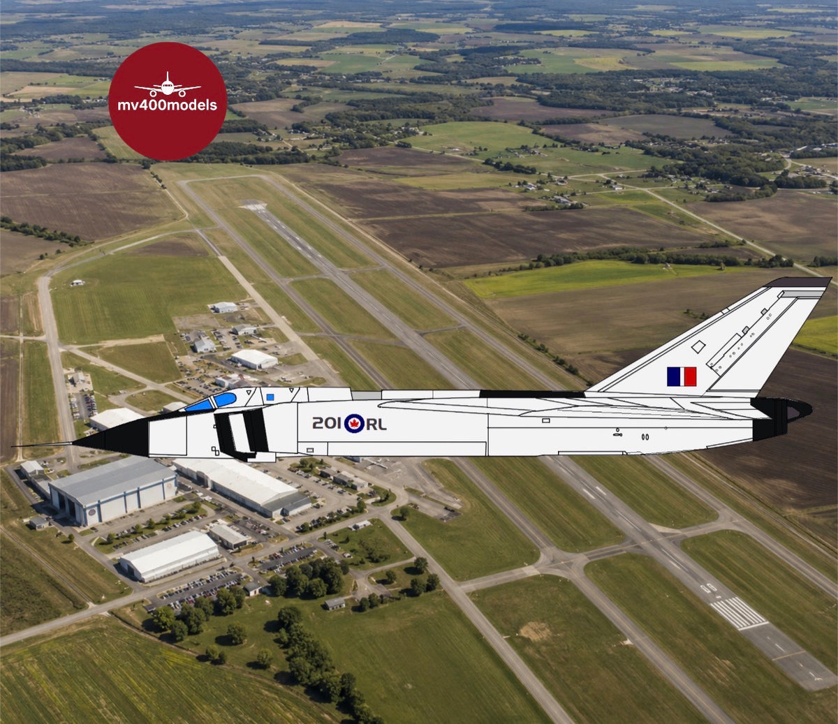 Pre-Order 1:400 RCAF Avro Canada CF-105 Arrow “MK-1 RL-201” “First Flight” 3D Design Deck