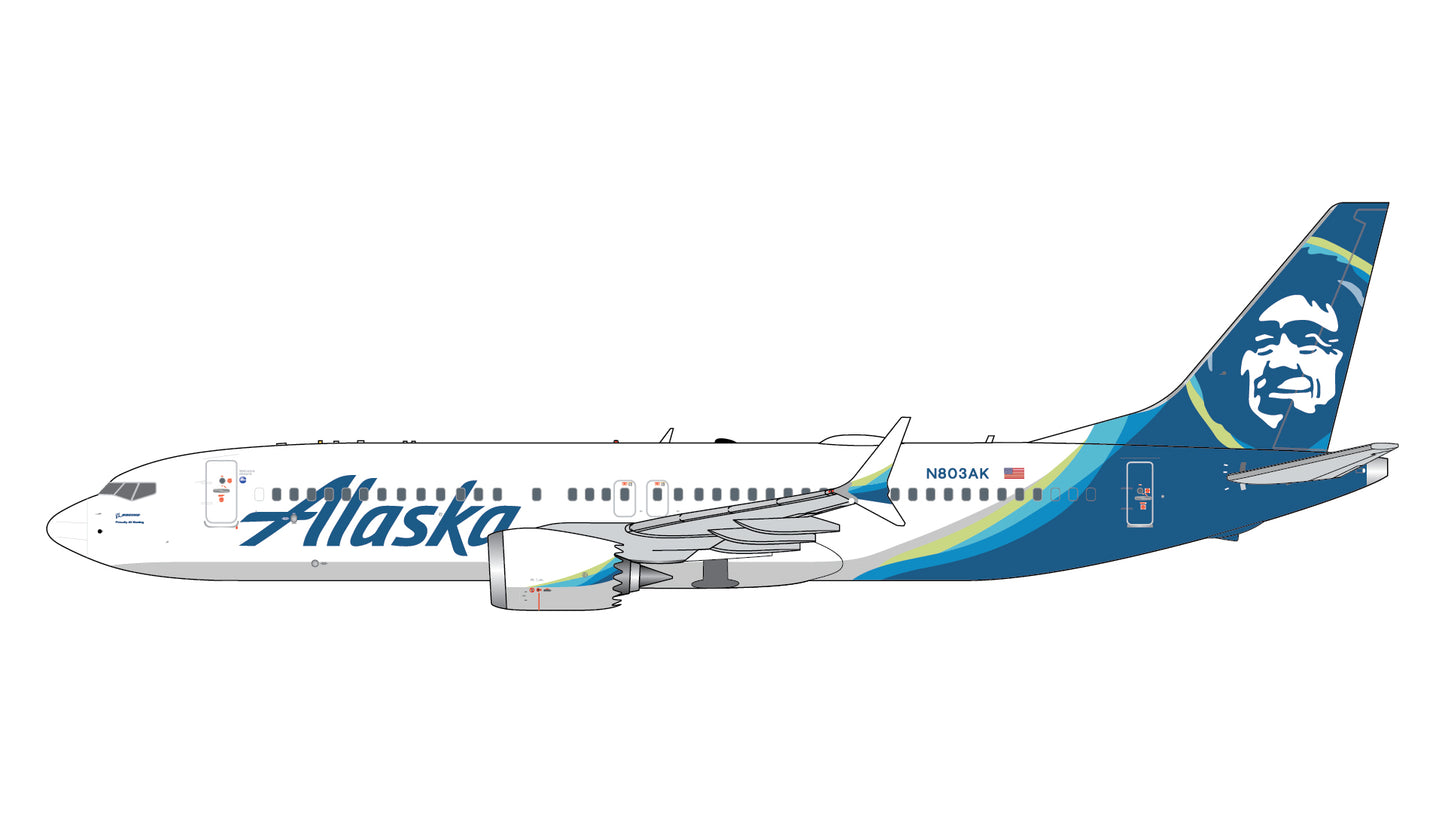 Preorder 1:400 Alaska Airlines B737 Max 8 Gemini Jets