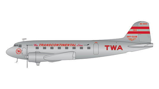 Pre-order 1:200 TWA Transworld Airlines DC-3 Gemini200