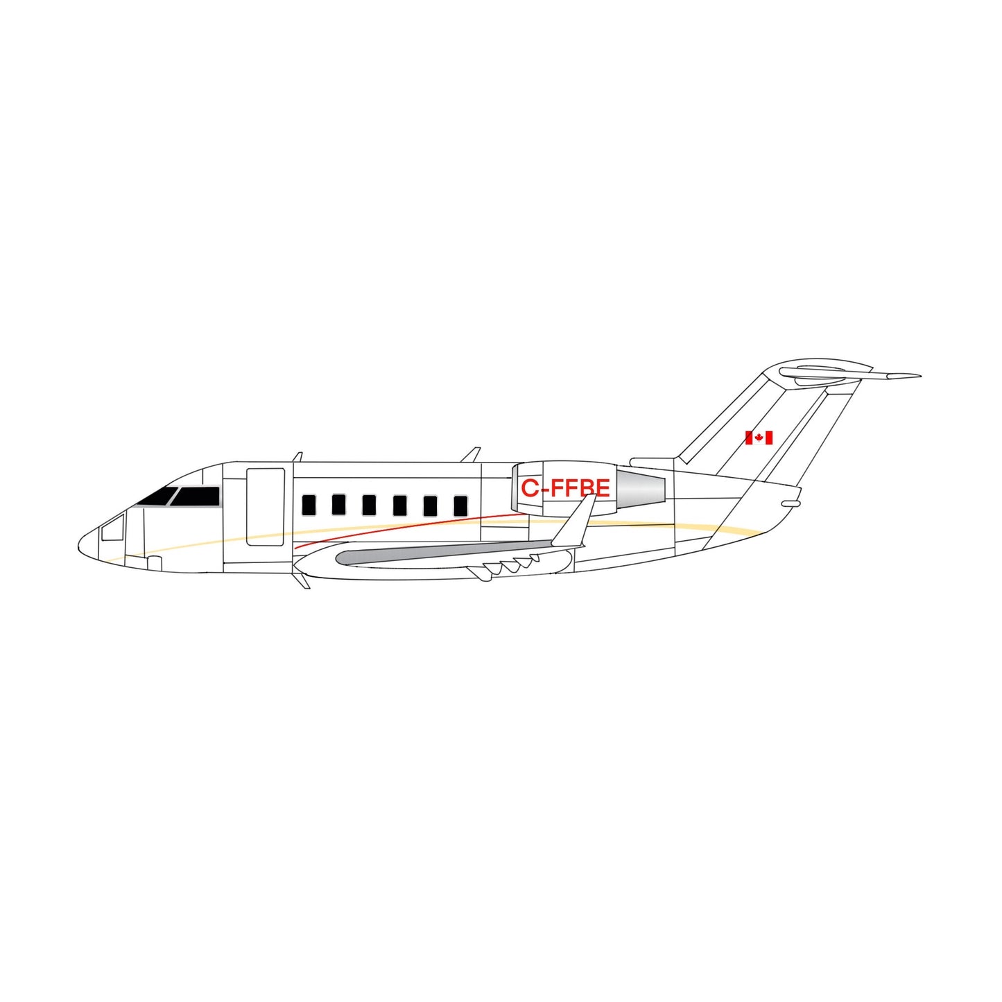 Pre-order* 1:200 Chartright Challenger 650 3D Design Deck