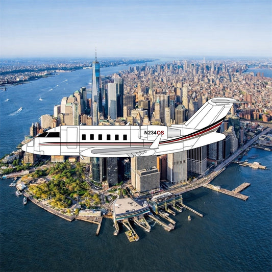 Pre-order* 1:200 NetJets Challenger 601 N234QS 3D Design Deck