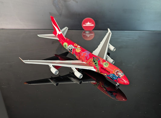 1:400 Qantas Boeing 747-400 “Wunala Dreaming GE engine” JC Wings