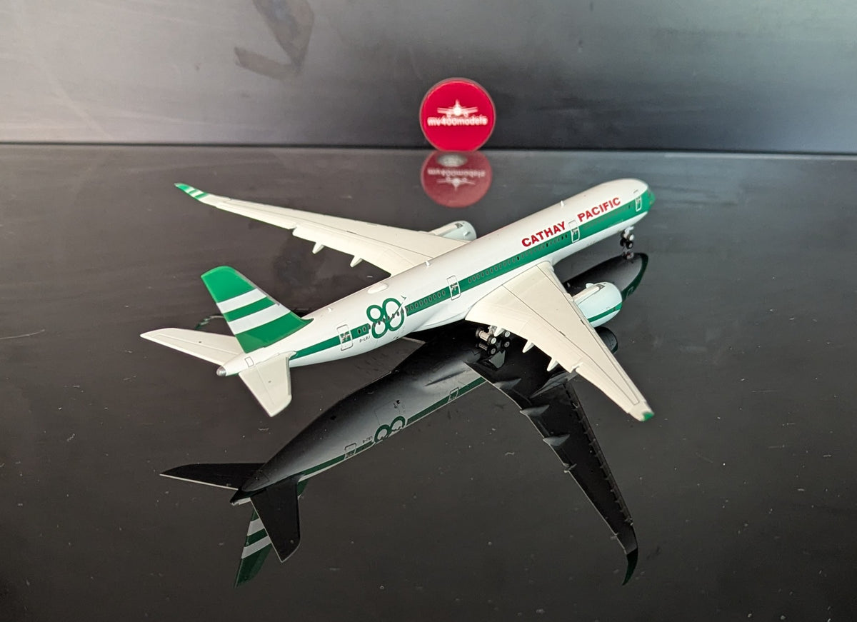 1:400 Cathay Pacific A350-900 “80th Anniversary Livery” JC Wings FLAPS DOWN
