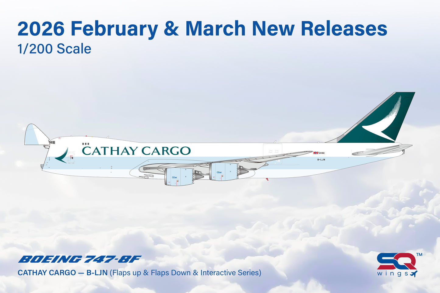 Pre-order 1:200 Cathay Pacific Cargo B747-400F SQ Wings