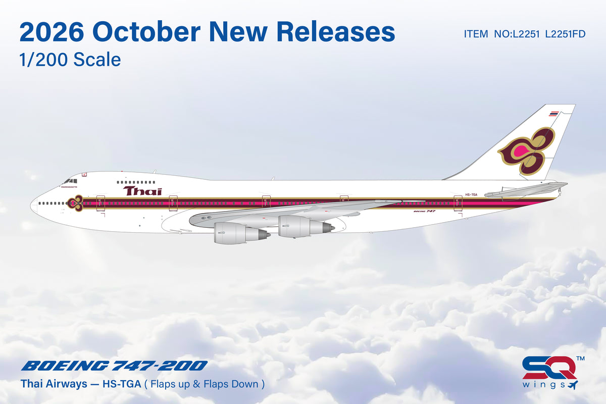 Pre-order 1:200 Thai Airways B747-200 SQ Wings