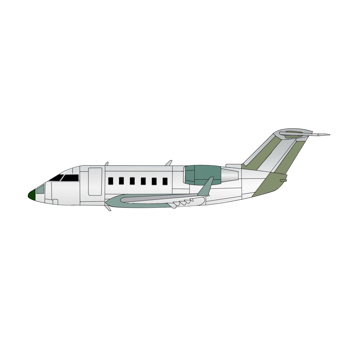 Pre-order* 1:400 Bare Metal Challenger 600 3D Design Deck