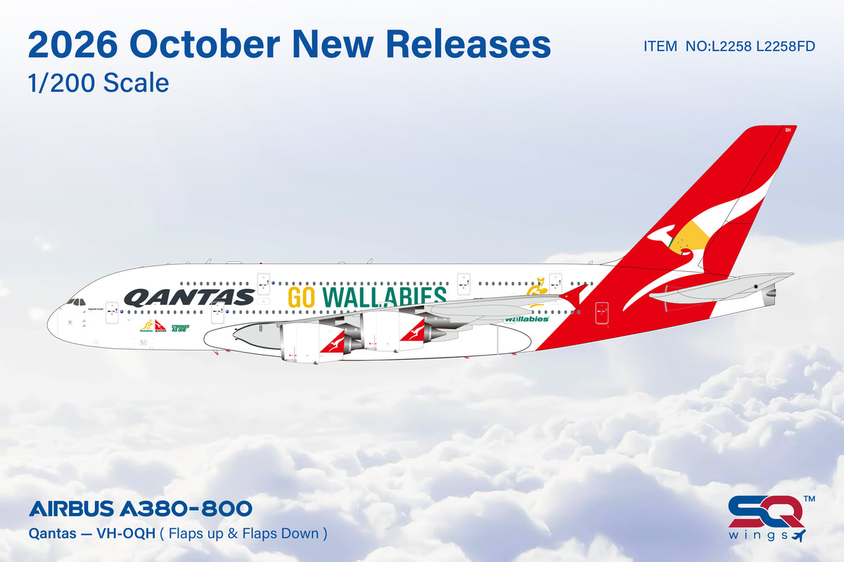 Pre-order 1:200 Qantas A380-800 “Go Wallabies” SQ Wings