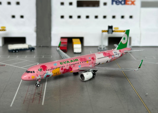 1:400 Eva Air A321-200 “Hello Kitty Pinky Jet” Ultimate Collection w/ stand NG Models
