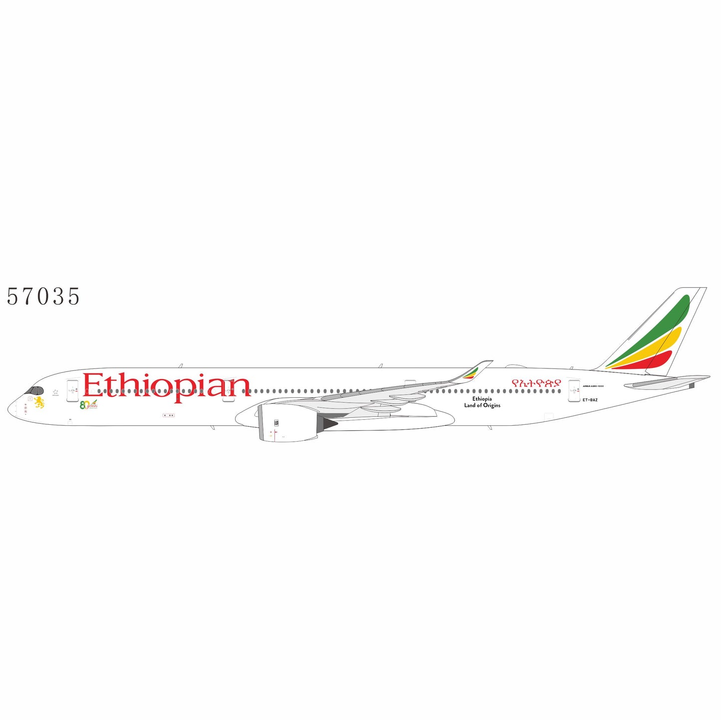 Pre-order 1:400 Ethiopian Airlines A350-1000 ET-BAZ “80th Anniversary” NG Models