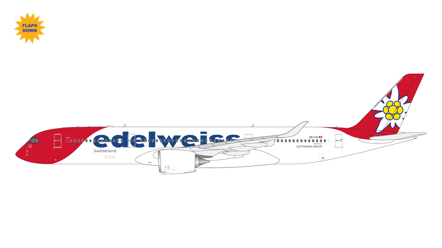 Preorder 1:400 Edelwiess A350-900 Flaps Down* Gemini Jets