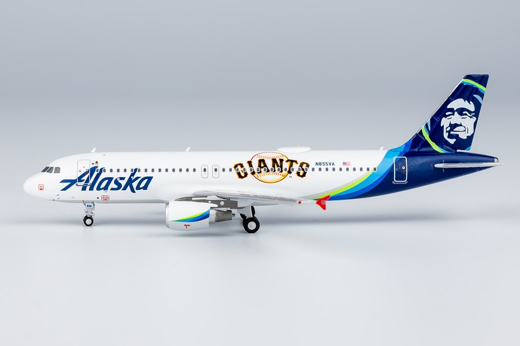 One left* 1:400 Alaska Airlines A320-200 (GIANTS) NG Models