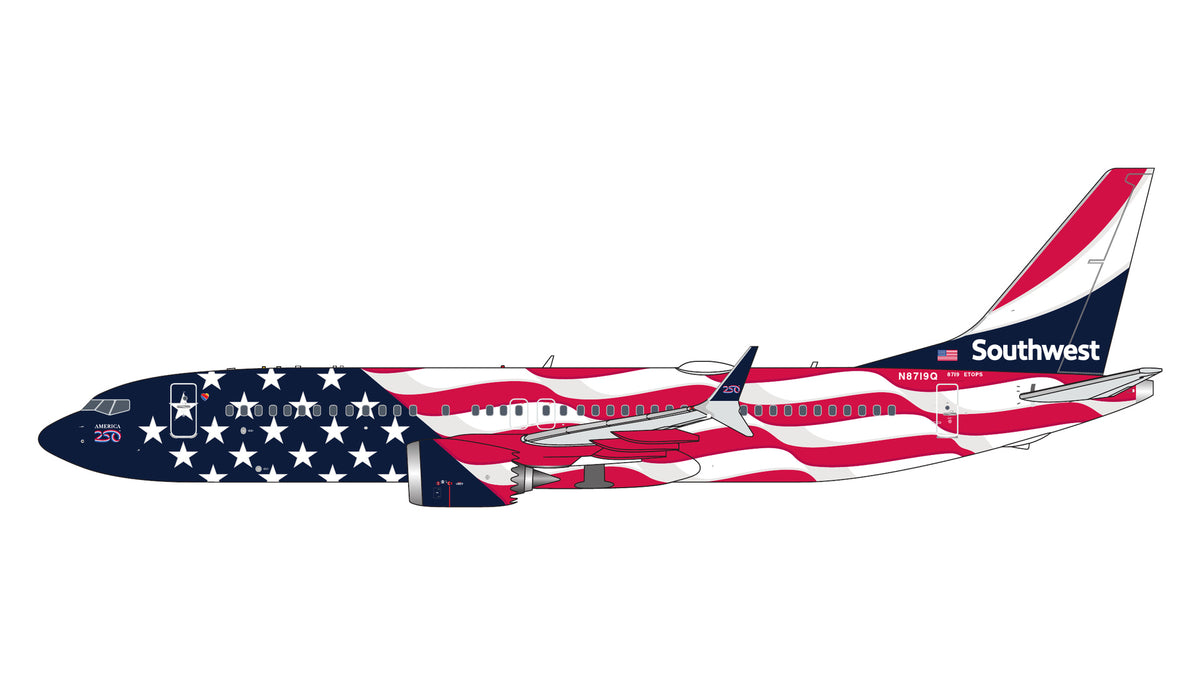 Preorder 1:400 Southwest B737 Max 8 Gemini Jets