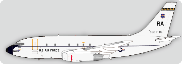Pre-order 1:200 United States Air Force T-43A (737-200) JX Models