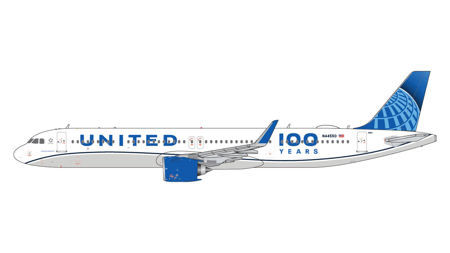 Preorder 1:400 United Airlines A321neo “100 Years” Gemini Jets