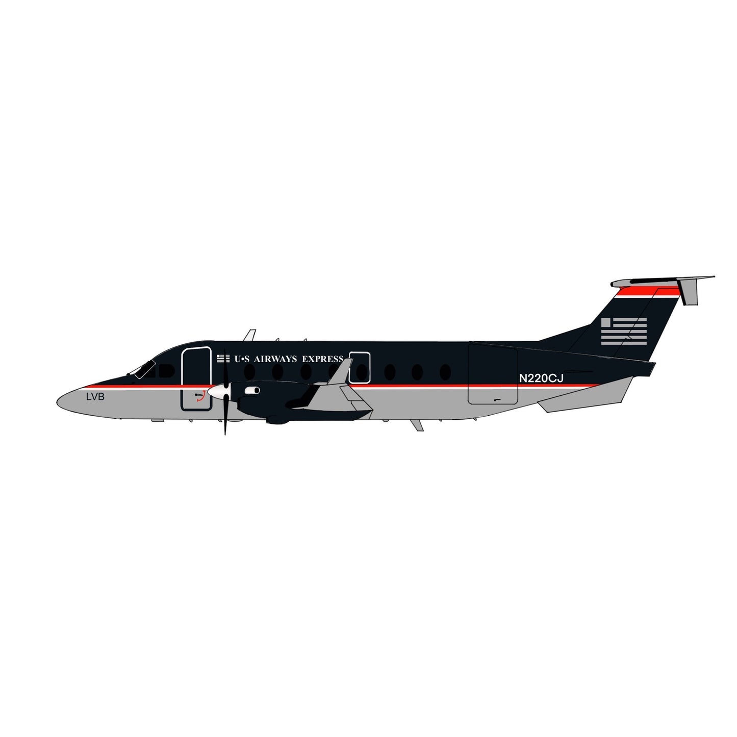 Pre-order* 1:400 US Airways Express (Colgan Air) Beechcraft 1900D 3D Design Deck