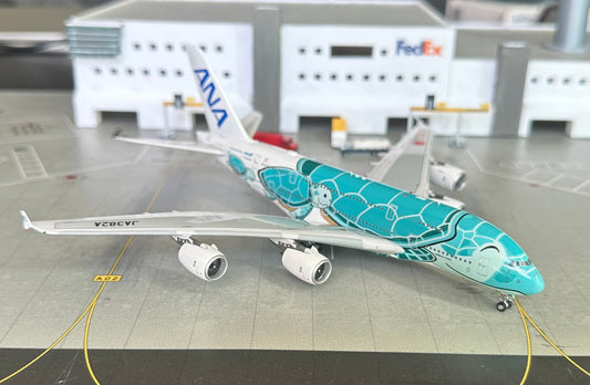 1:400 ANA All Nippon Airways A380-800 “Fly Honu Green” Aviation 400 Damaged Box*