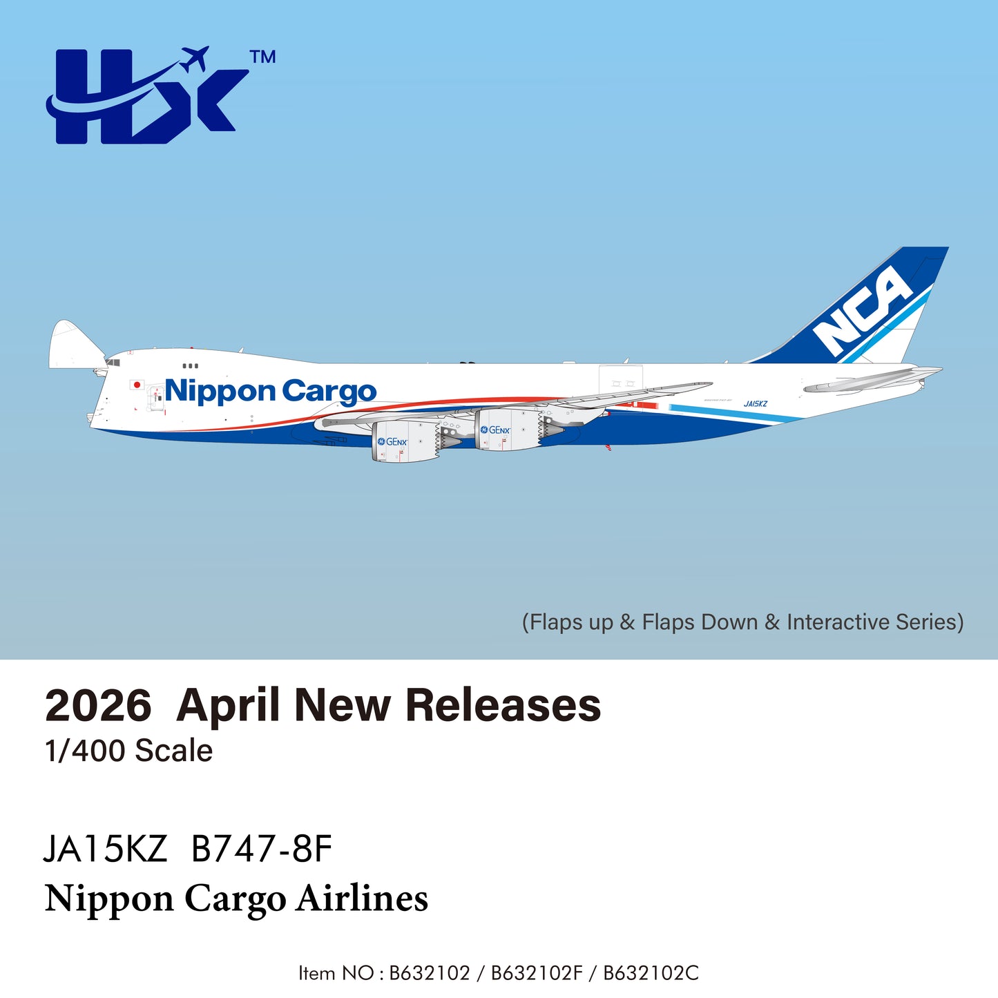 Pre-order 1:400 Nippon Cargo Airlines B747-8F HX Models
