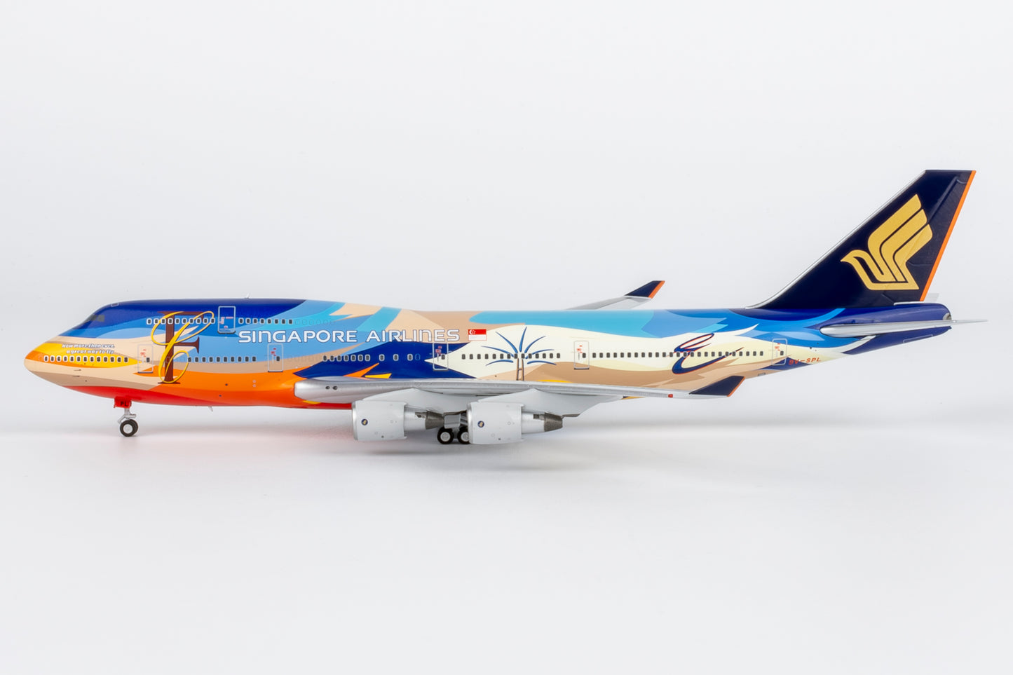 1:400 Singapore Airlines B747-400 9V-SPL “Tropical Livery” NG Models
